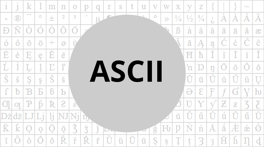 Таблица символов ASCII